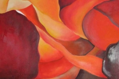 EVOLUZIONE DEL ROSSOolio su tela100X1501999